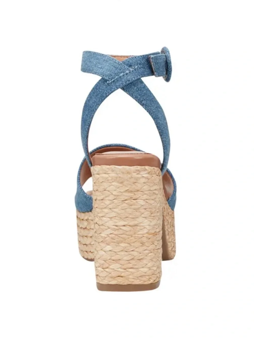 Marc Fisher Denim Blue Espadrille Platform Sandals